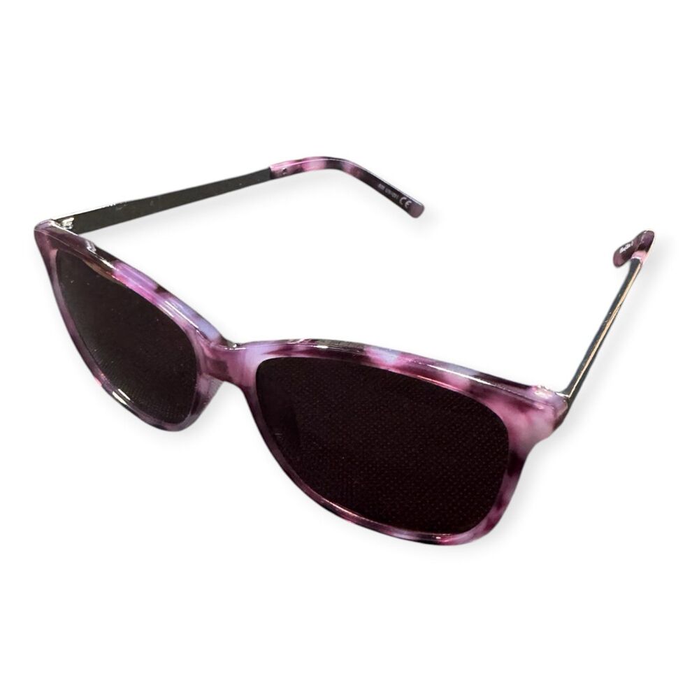 Purple Retro Tortoise Shell Sunglasses Brown Frames